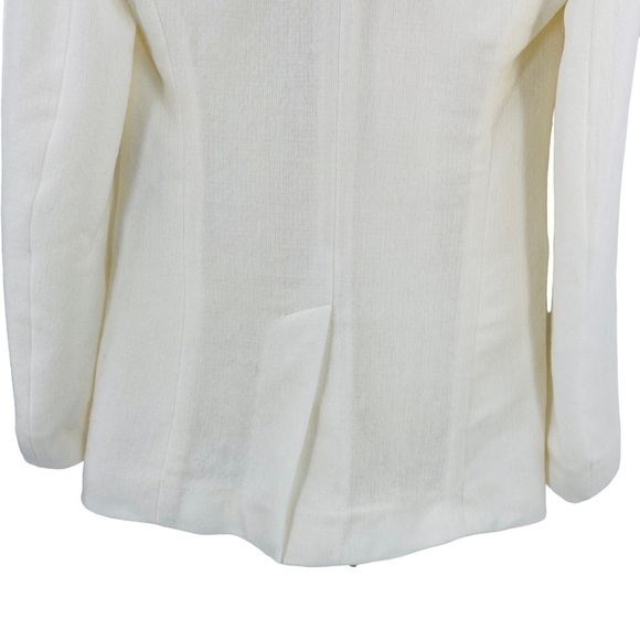 Chloe NEW Wool Cashmere Gauze Rustic Open Front Blazer Eden White Ivory Size XS - Picture 12 of 16